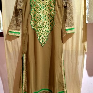 Dijon & Green Salwaar Suit Embroidery