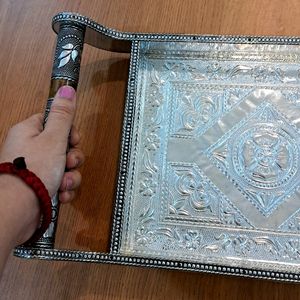 New Silver Royal Look Tray Antique