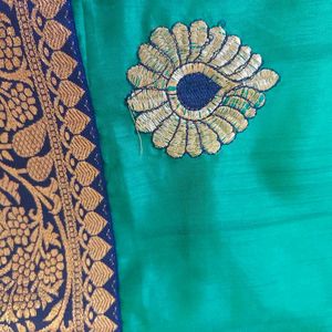 New Saree Sea Green