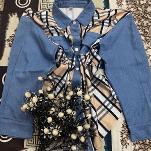 Trending denim oversize shirt