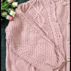 Woolen Crop Cardigan