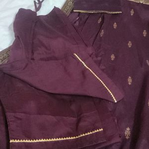 Banarasi Suit With Organza Dupatta