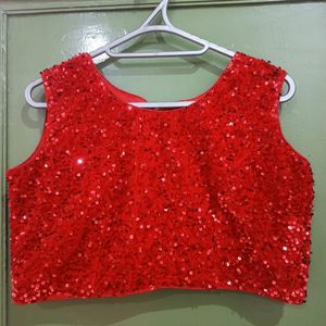 Red Sequin Blouse ✅