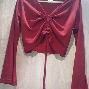 Maroon Crop Top Limited Addition