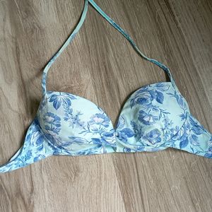 Padded Halter Neck & Tie-back Bra.