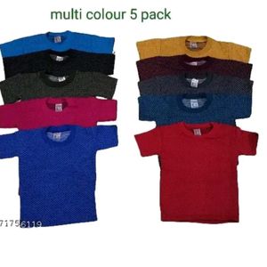 Boy's Kids T-Shirts Multi Colours Pack Of 5