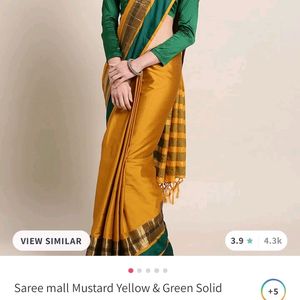 SareeMall Mustard FESTIVE SAREE