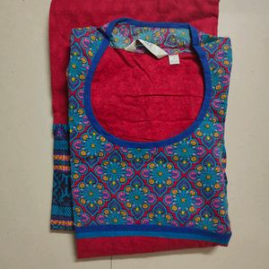 Red Cotton Kurta