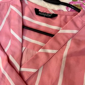 Chic HARPA  Pink Striped Shirt