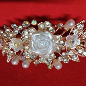 White Flower Hair Clip..