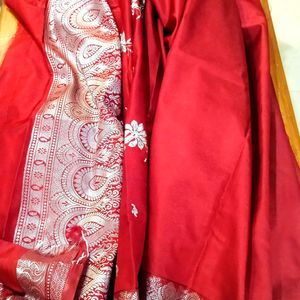 Silk Saree_red Colour_wedding Wear