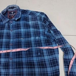 Blue Checked Cotton Shirt..