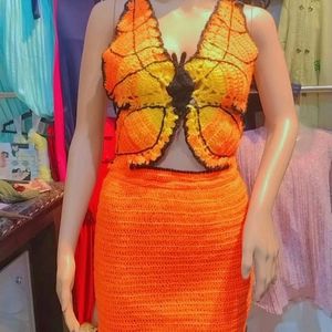 Handmade Butterfly Crochet Dress