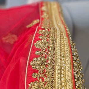 Elegant Bridal Red Dupatta