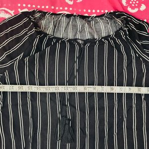 Black with white stripes Tunic / Kurti