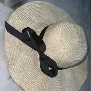 Big Brim Sun Beach Hat With Bow