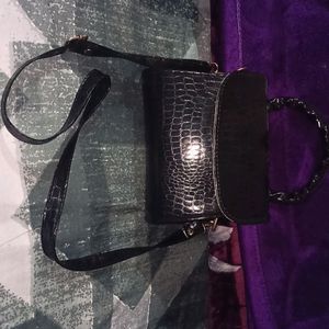Black Trendy Sling Bag, Totally New, Never Used
