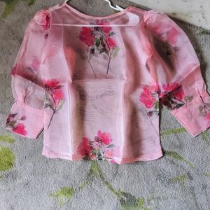 Organza Top Beautiful Floral