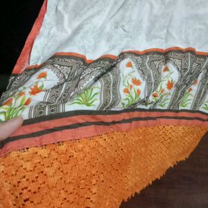 New Kurta With Tag Orange