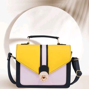 Classic Fashion Yellow, Pink Sling Bag