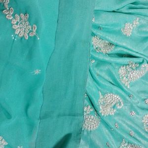 Sky Blue Party Wear Saari