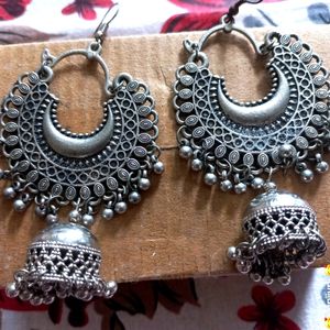 Shimmering Oxidized Unique Earrings