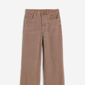 New H&m Brown Wide High Jeans