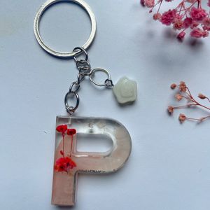 Resin Initial Key Chain