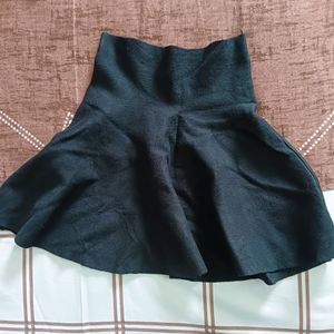 Mini Black Flared Skirt