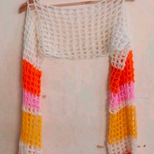 Crochet Multi Coloured Shrug Sleeves