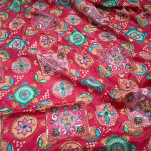 Pink Colour Lehnga Material