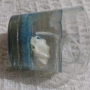 Ocean Theme Candle  /  Handmade