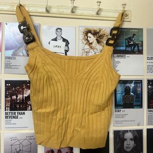 Mustard Yellow Crop Top