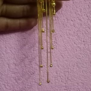 Gold Forming Long Earings