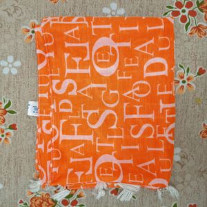 Orange Coloured Alphabet Printed Sc