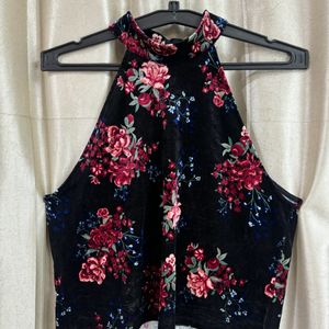 Velvet Floral Top