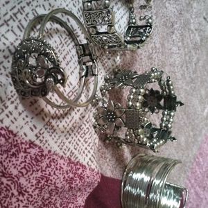 4 Traditional Silver Bracelets