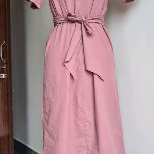 Korean Tie Around Cotton Dress