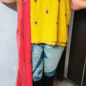 Musturd Color Lehenga With Unstiched Blouse