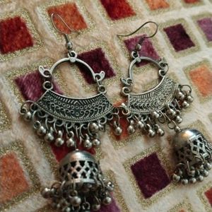 Fashionable Oxidised Earrings