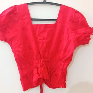 Red Crop Top