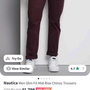 Nautica New Maroon Trouser W32