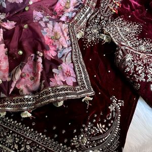 Velvet Pakistani suit