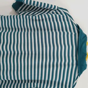 Striped Collar Neck Tshirt