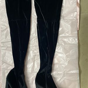 Knee Rise Boots Velvet