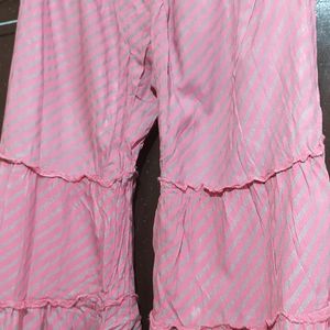 Pink Colour Sharara kurta Set For Girl