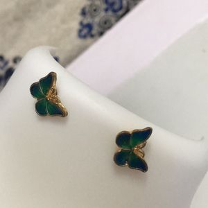 Tarnished Butterfly Stud Earrings