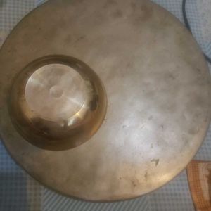 Brass Thali And Bowl