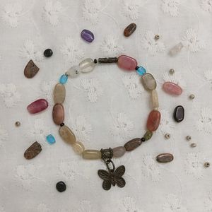 Pinteresty Stone Bracelet With Butterfly Charm