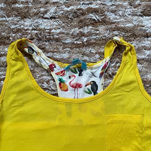 Yellow Colour Tank Top